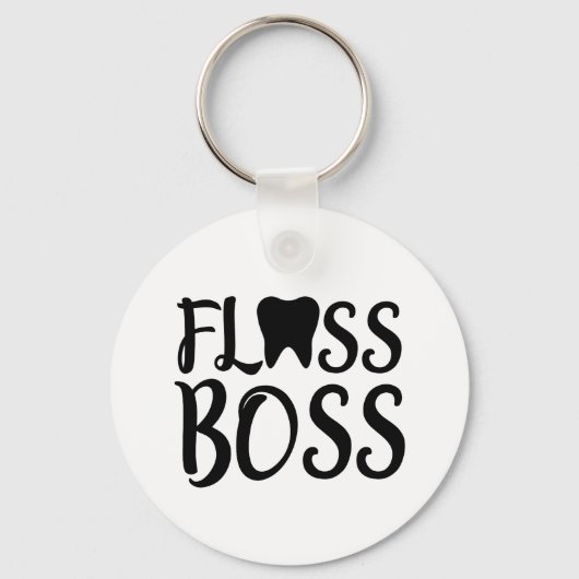 Dental Hygienist Floss Boss Sleutelhanger (Voorkant)