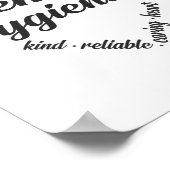 Dental Hygienist Heart Word Cloud Poster (Hoek)