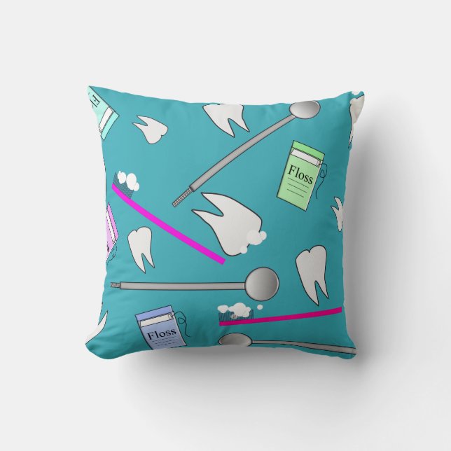 Dental Hygienist Tools Pillow Kussen (Voorkant)