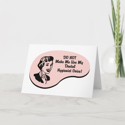 Dental Hygienist Voice Kaart (Voorkant)