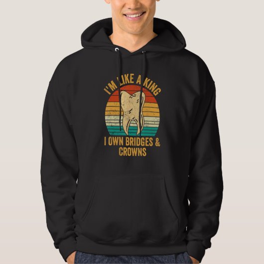 Dental Lab Tech Technician Assistant King Bridges  Hoodie (Voorkant)
