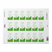 Dental Medical Mint Leaf Tooth - Adres Label (Full Sheet)