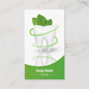 Dental Medical Mint Leaf Tooth - Visitekaartje
