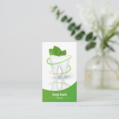 Dental Médicale Mint Leaf Tooth - Carte de visite (Debout devant)