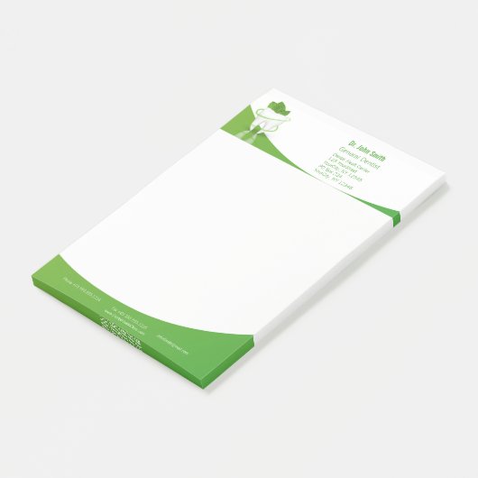 Dental Médicale Mint Leaf Tooth - Post-it® Notes (Incliné)