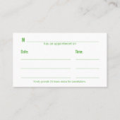 Dental Médicale Mint Leaf Tooth - Rendez-vous (Dos)