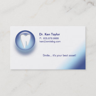 Dental Molar Appointment Visitekaartje Blue Afsprakenkaartje