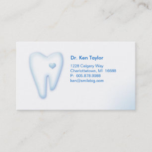 Dental Molar Heart Logo Blue 2 Visitekaartje