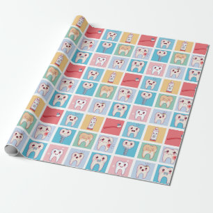 Dental Pattern Wrapping Paper Cadeaupapier