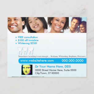 Dental postcard Sometime brushing is not enough Briefkaart