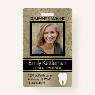 Dental Professional Photo Badge - Gold