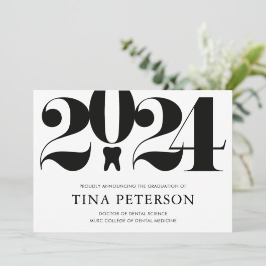 Dental School Afstuderen Aankondiging (Staand voorkant)