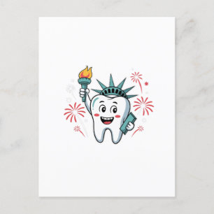 Dental Squad 4 juli Tandarts Grappig Amerikaans   Feestdagenkaart