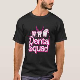 Dental Squad Grappige Xmas Lights Tandarts Retro R T-shirt