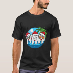 Dental Squad Kerstmis in juli Tropisch strand Zome T-shirt