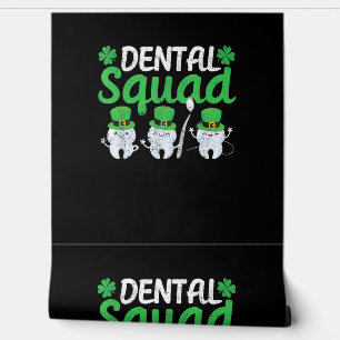 Dental Squad Leprechaun Teeth Street Day Toot Behang