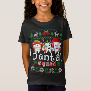 Dental Squad Santa Elf Reindeer Dentist Ugly Xmas T-shirt