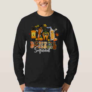 Dental Squad Tand Tandborstel Pelgrim Hoed Thanksg T-shirt