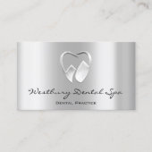Dental Studio Smile Logo Silver Grey Dentist Visitekaartje (Voorkant)