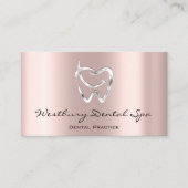 Dental Studio Smile Logo Silver Roos Dentist Visitekaartje (Voorkant)