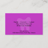 Dental Surgeon Visitekaartje - Monogram (Achterkant)