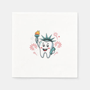 Dental Team 4 juli Tandarts Grappig Amerikaans   Servet