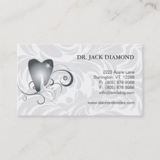 Dental Visitekaartje Diamond Tooth Logo Platinum 2 Afsprakenkaartje