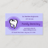 Dental White Tooth Bold Center Stripe Afsprakenkaartje (Voorkant)