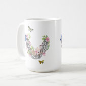 Dentale anatomie Floral Mok Gift for Dentist (Voorkant links)