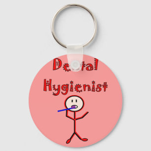 Dentale hygienist persoon met tandenborstel sleutelhanger
