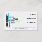 DENTALE KAART AFSPRAKENKAARTJE (Achterkant)