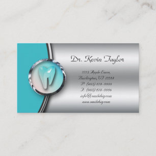 Dentale Molaire Visitekaartje Silver Logo Dentist