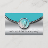 Dentale Molaire Visitekaartje Silver Logo Dentist (Achterkant)