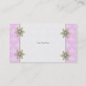 Dentelez avec le carte de visite de damassé de (Dos)