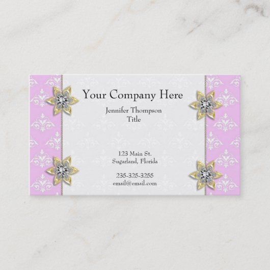 Dentelez avec le carte de visite de damassé de (Devant)