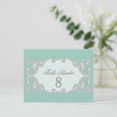 Dentelle à goutte d'oreille, Cartes Numéro de tabl (Debout devant)