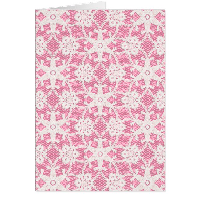Dentelle antique - blanc et rose rose (Devant)