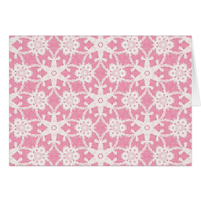 Dentelle antique - blanc et rose rose (Devant Horizontal)