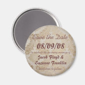 Dentelle antique - Magnet Réservez la date (Recto/Verso)