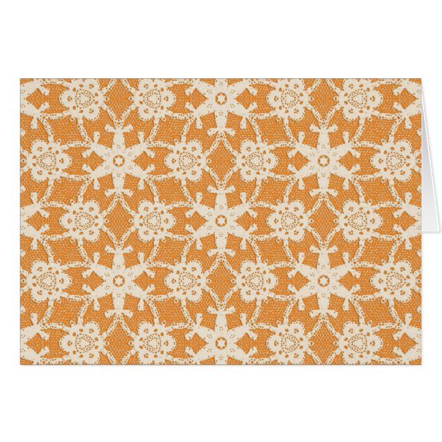 Dentelle antique - orange et crème (Devant Horizontal)