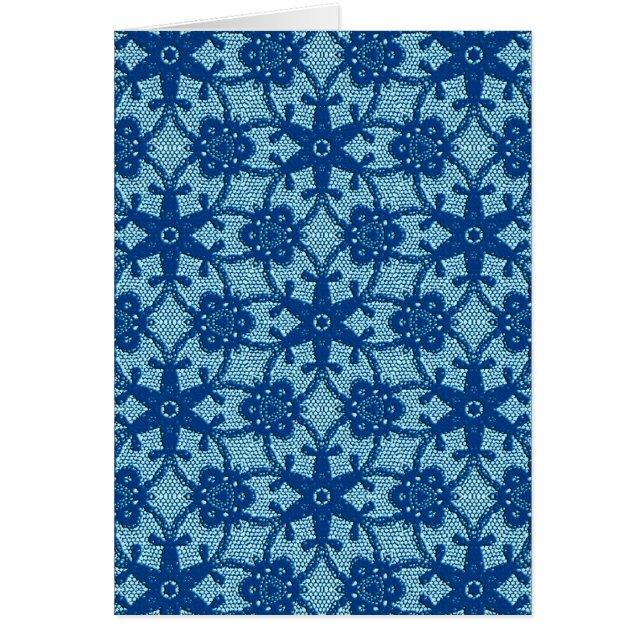 Dentelle antique - saphir et bleu pâle (Devant)