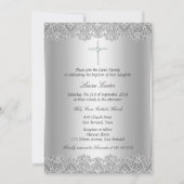 Dentelle & Baptême croisé / Invitation Christening (Devant)