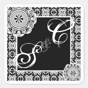 Dentelle blanche arabesque, autocollant souvenir m