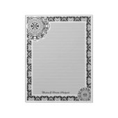 Dentelle blanche arabesque, bloc-notes (Tourné)
