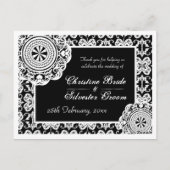 Dentelle blanche arabesque, carte postale (Dos)