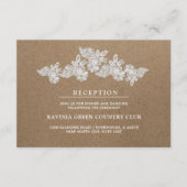 Dentelle blanche | Cartes De Réception De Mariage  (Devant)