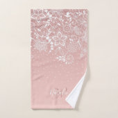 Dentelle blanche élégante florale et conception de (Serviette à main)