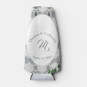 Dentelle blanche et Feuille Rose Glacière (Devant)