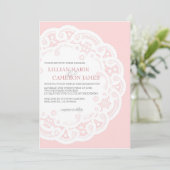 Dentelle blanche Faire-part de mariage (Debout devant)