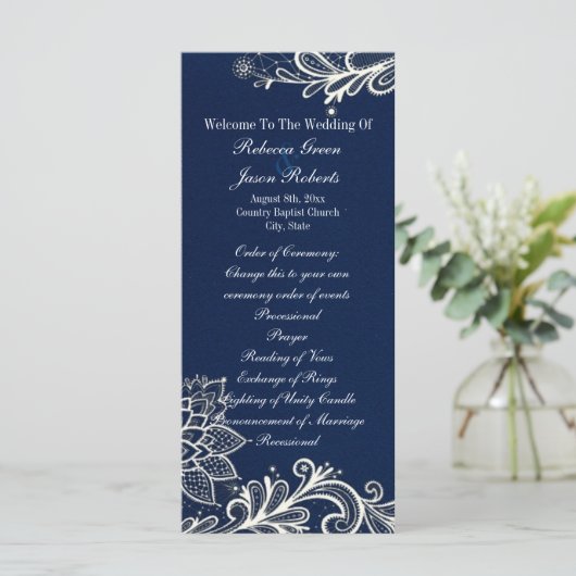 dentelle blanche moderne marine bleu programmes de (Debout devant)